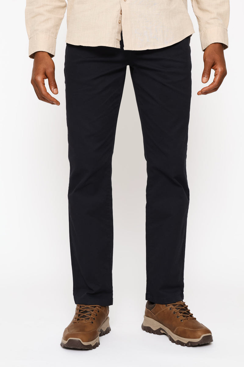 Pleated Chino - Navy