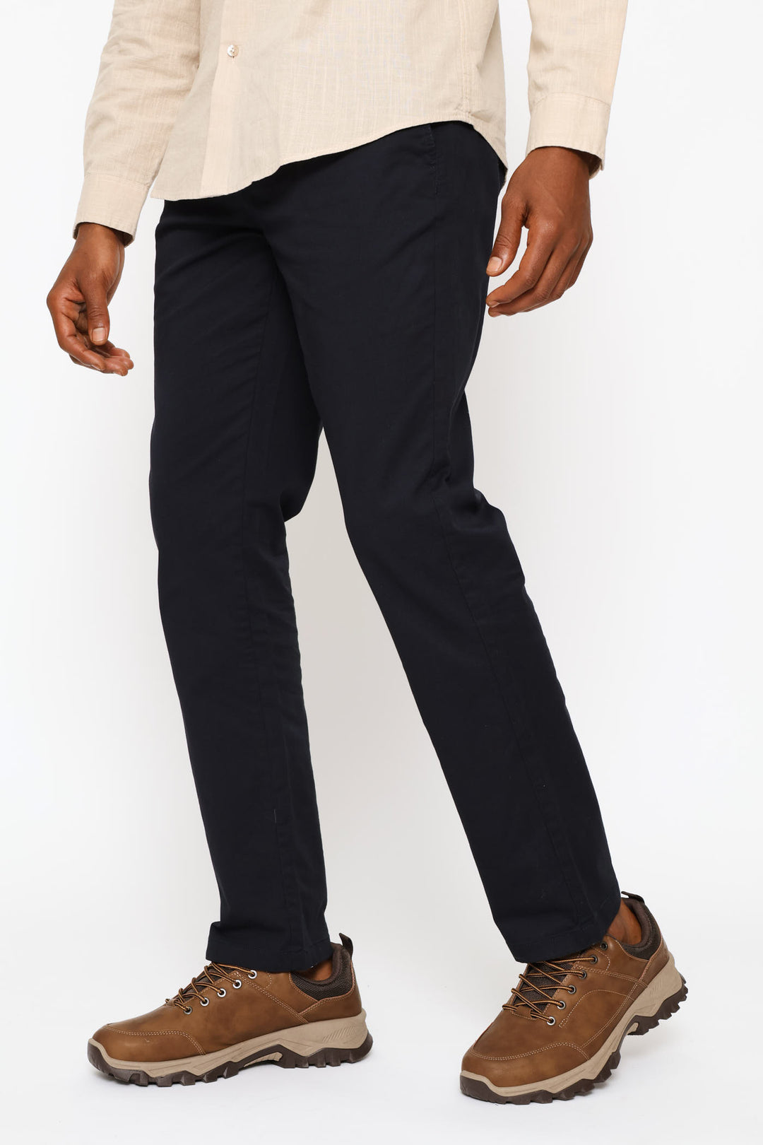 Pleated Chino - Navy