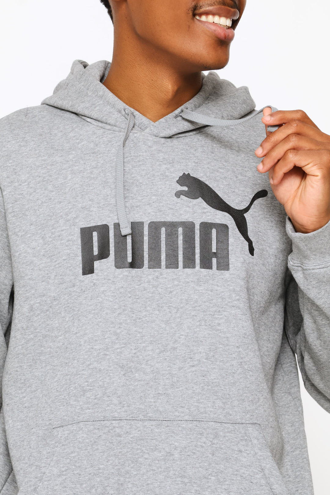 Essential No 1 Logo Fleece Top - Grey