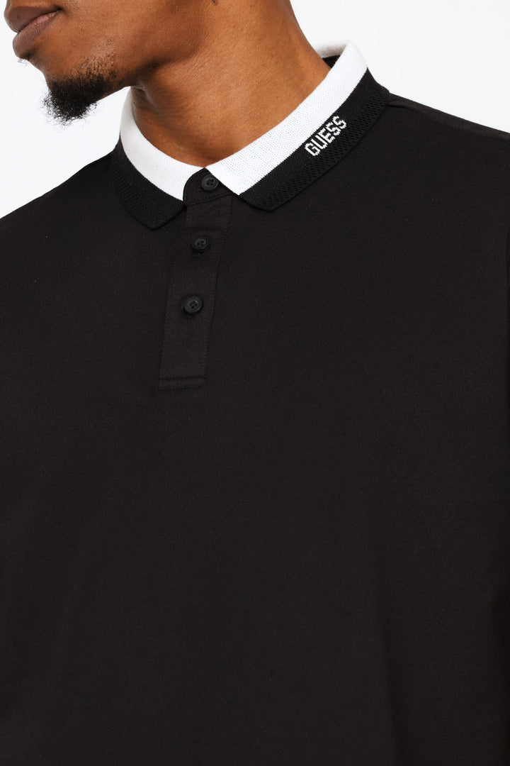 Paul Collar Polo Golfer - Black