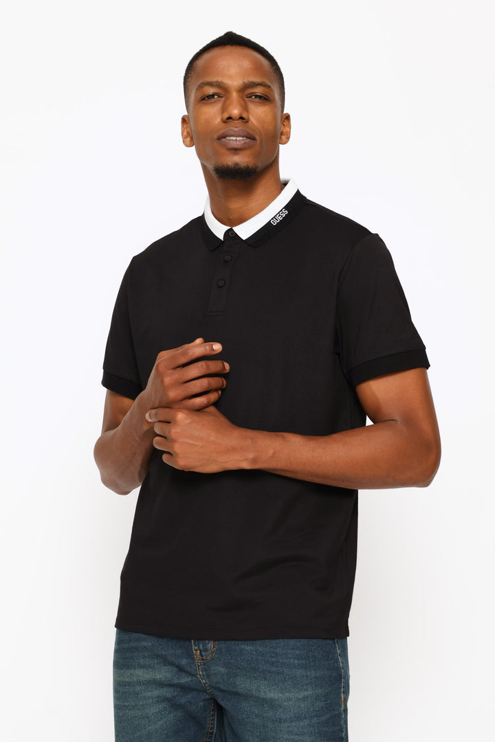 Paul Collar Polo Golfer - Black