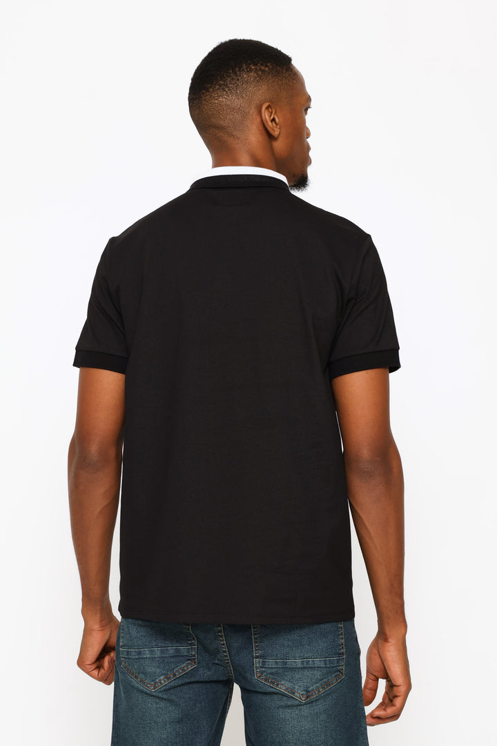 Paul Collar Polo Golfer - Black