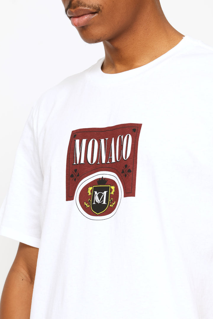 Monaco Racing Printed Tee - White