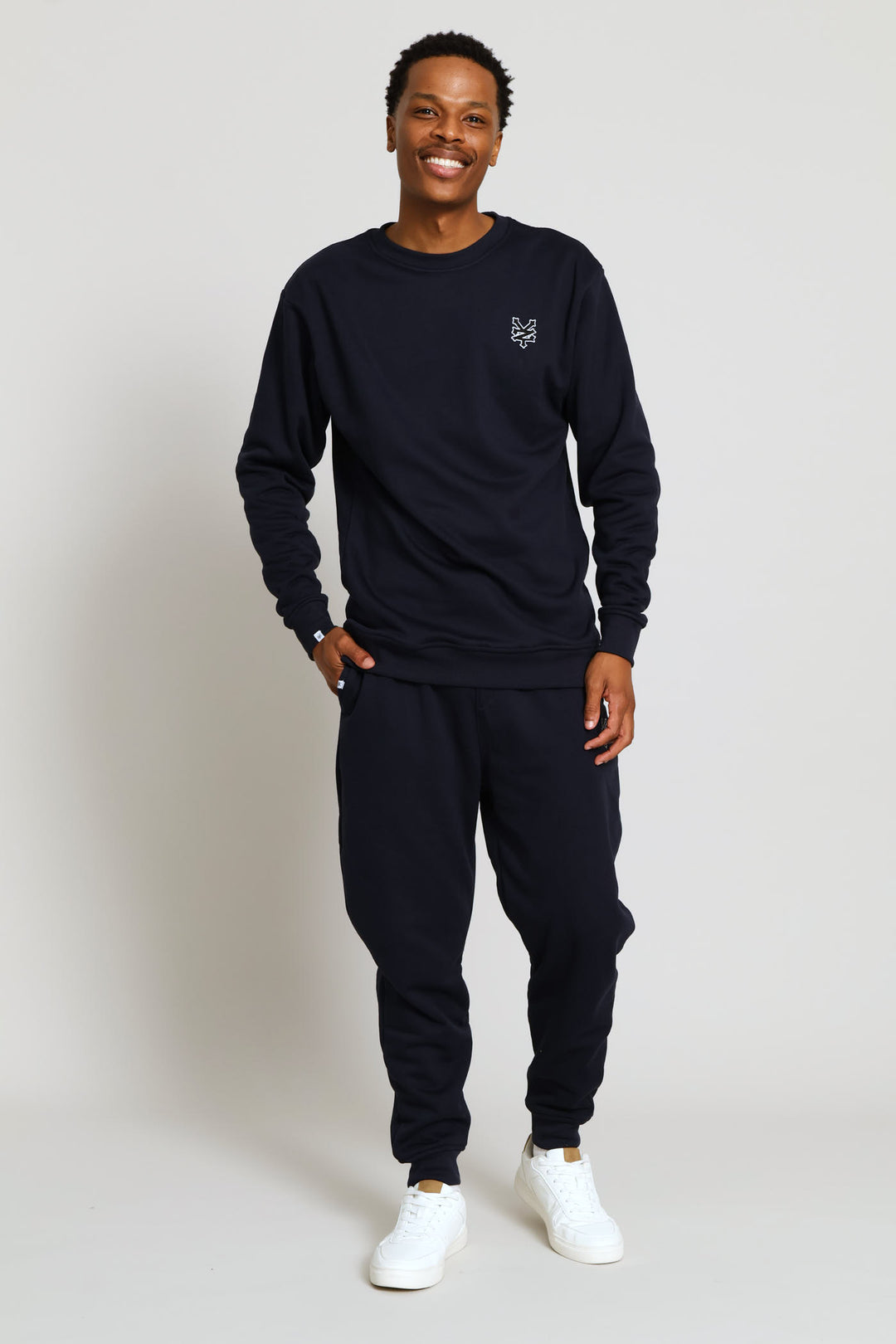 Badge Crew Top - Navy