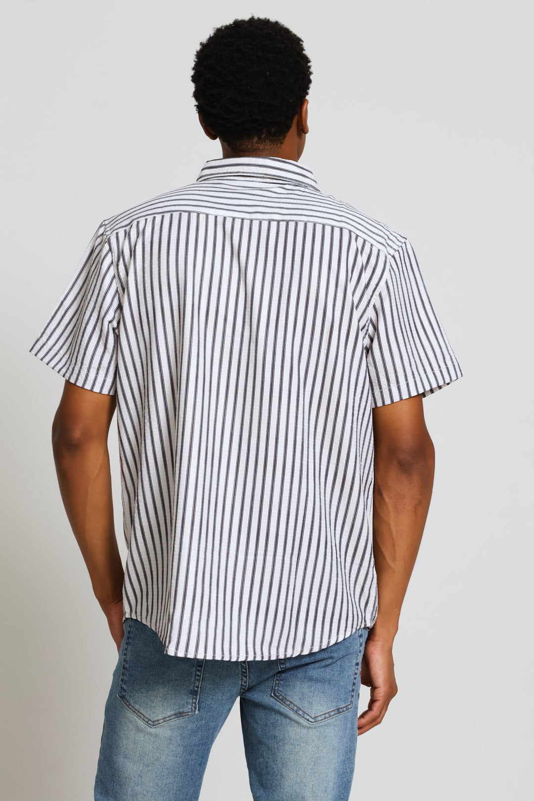 Stripe Short Sleeve Shirt - Ecru
