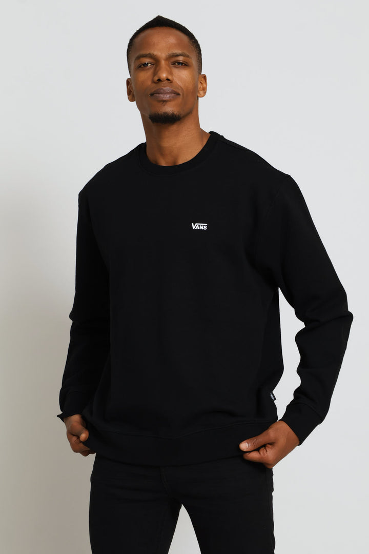 Left Chest Crew Top - Black