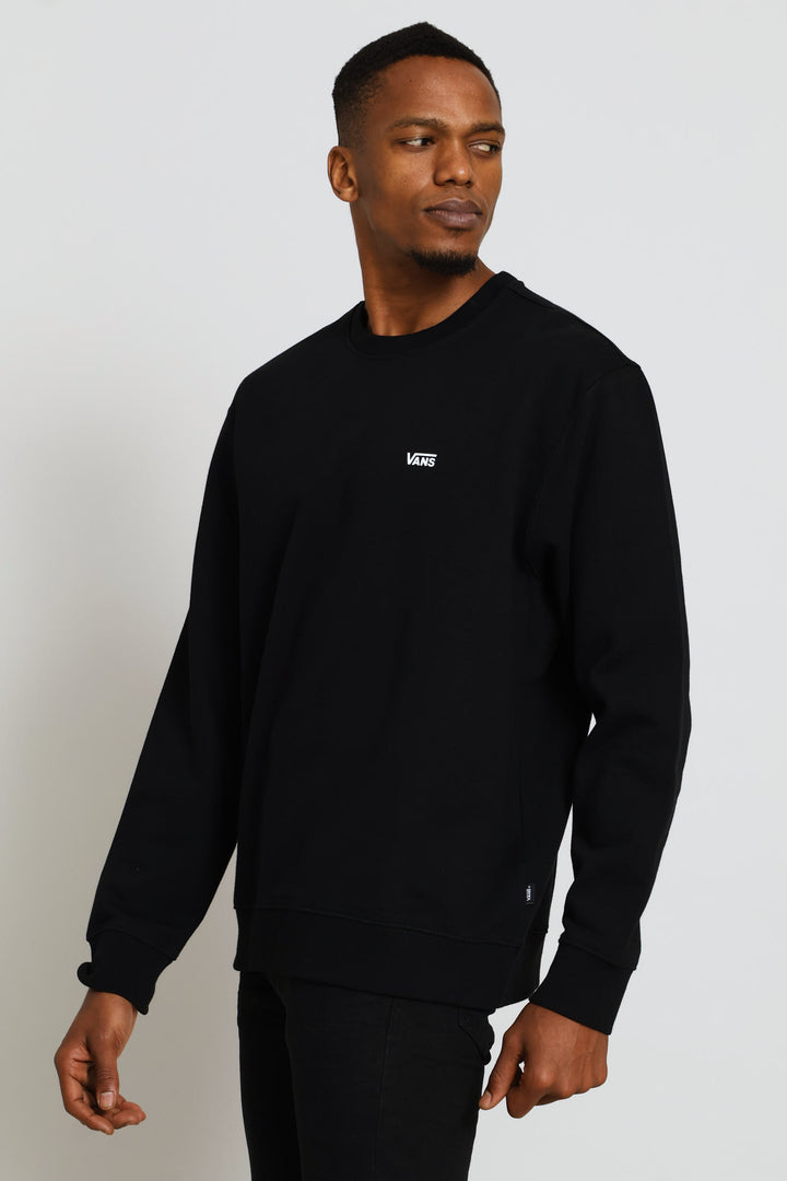 Left Chest Crew Top - Black