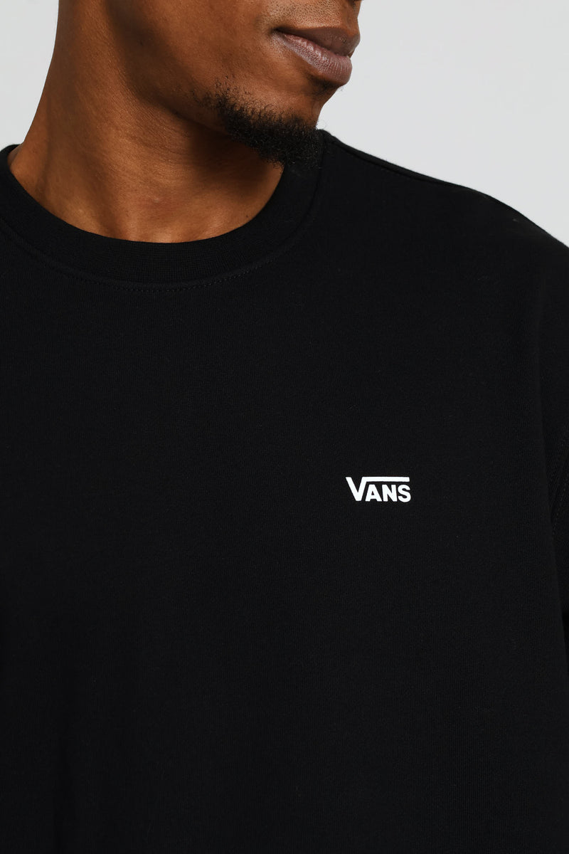 Left Chest Crew Top - Black