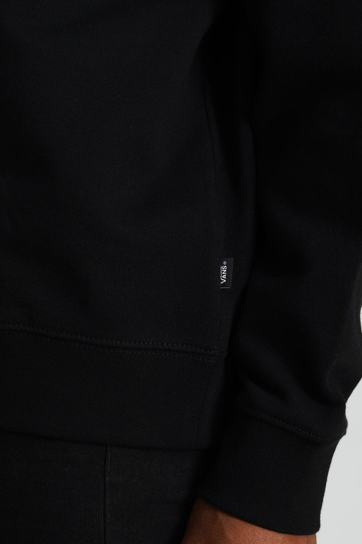 Left Chest Crew Top - Black