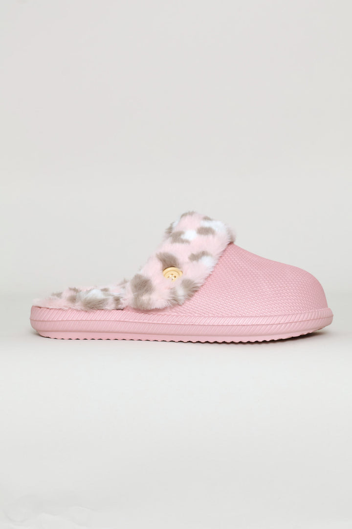 Printed Lined Closed Toe Eva Clog - Pink