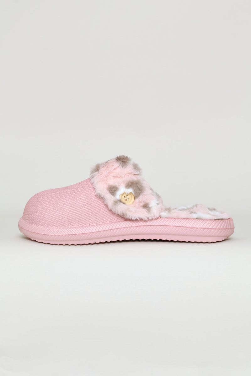 Printed Lined Closed Toe Eva Clog - Pink