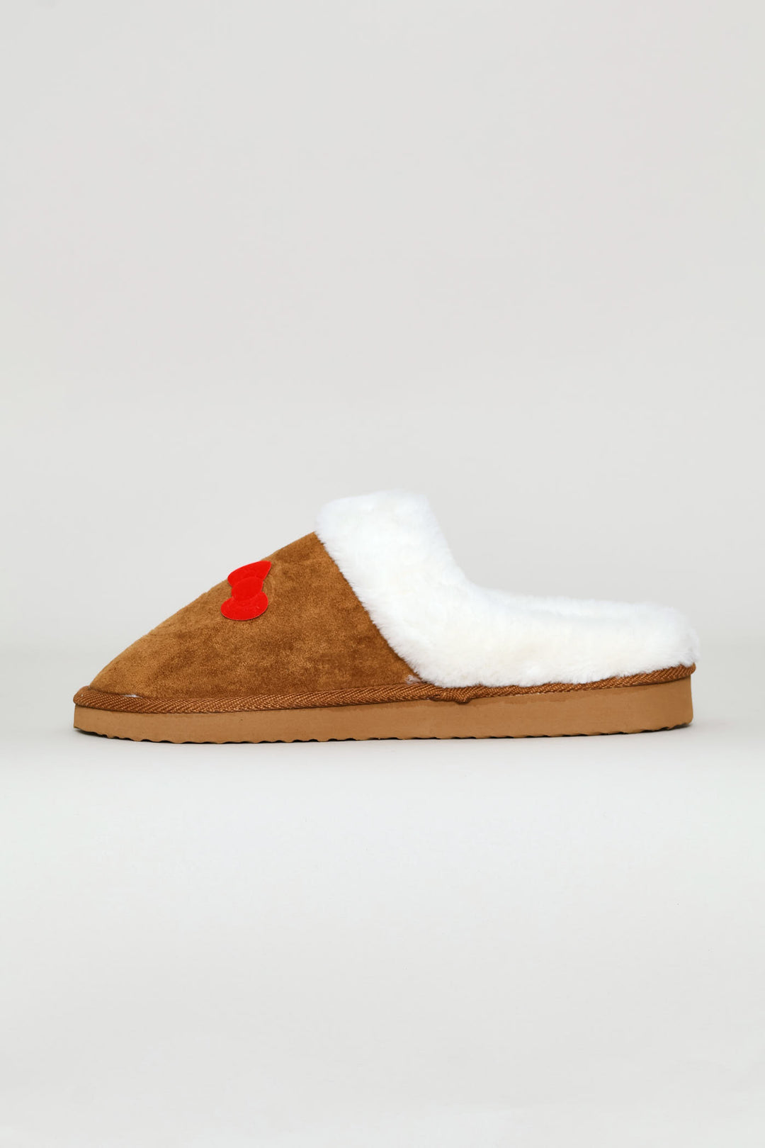 Embossed Closed Toe Slipper - Caramel
