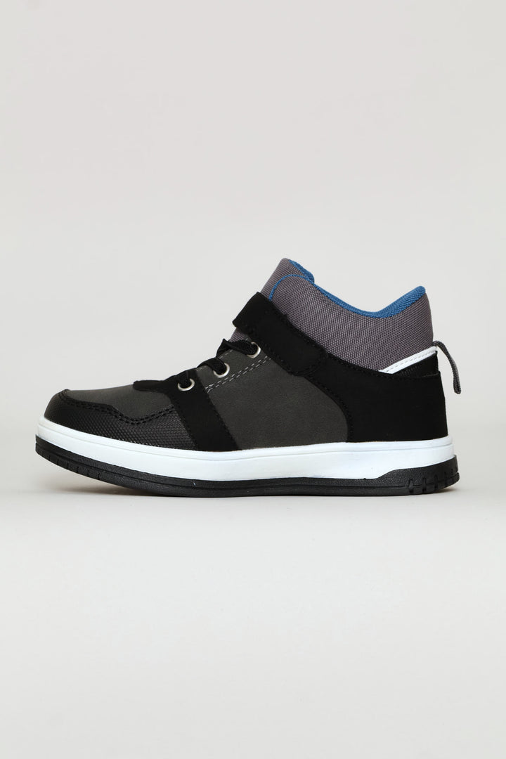 Boys Hitop Sneaker - Charcoal