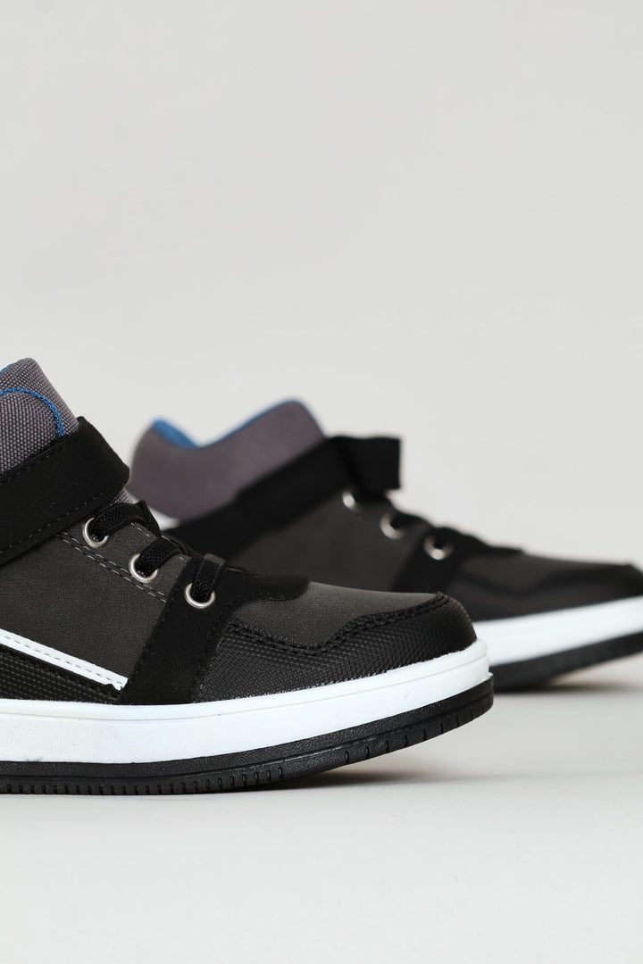 Boys Hitop Sneaker - Charcoal