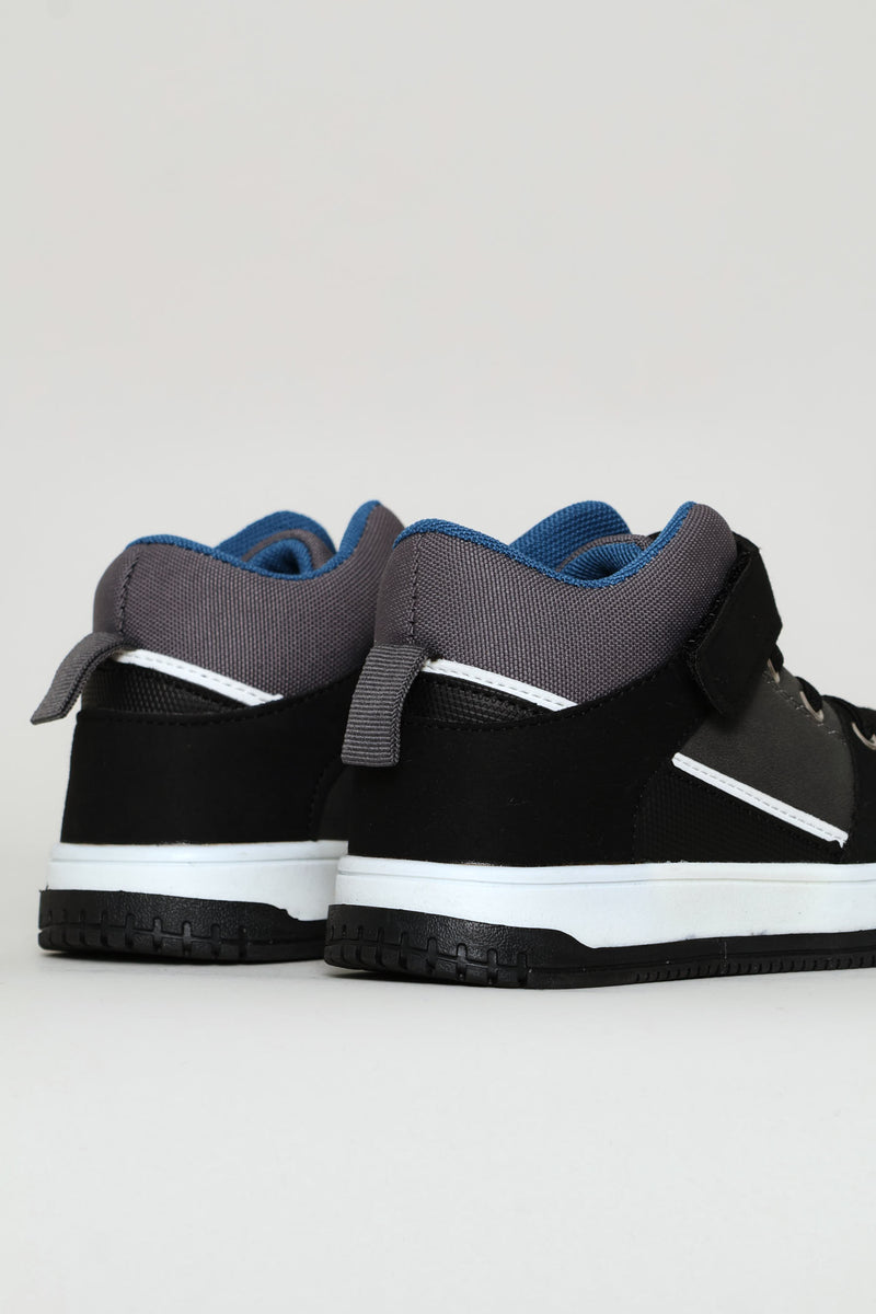Boys Hitop Sneaker - Charcoal