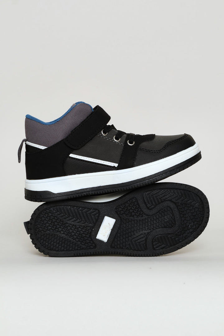 Boys Hitop Sneaker - Charcoal