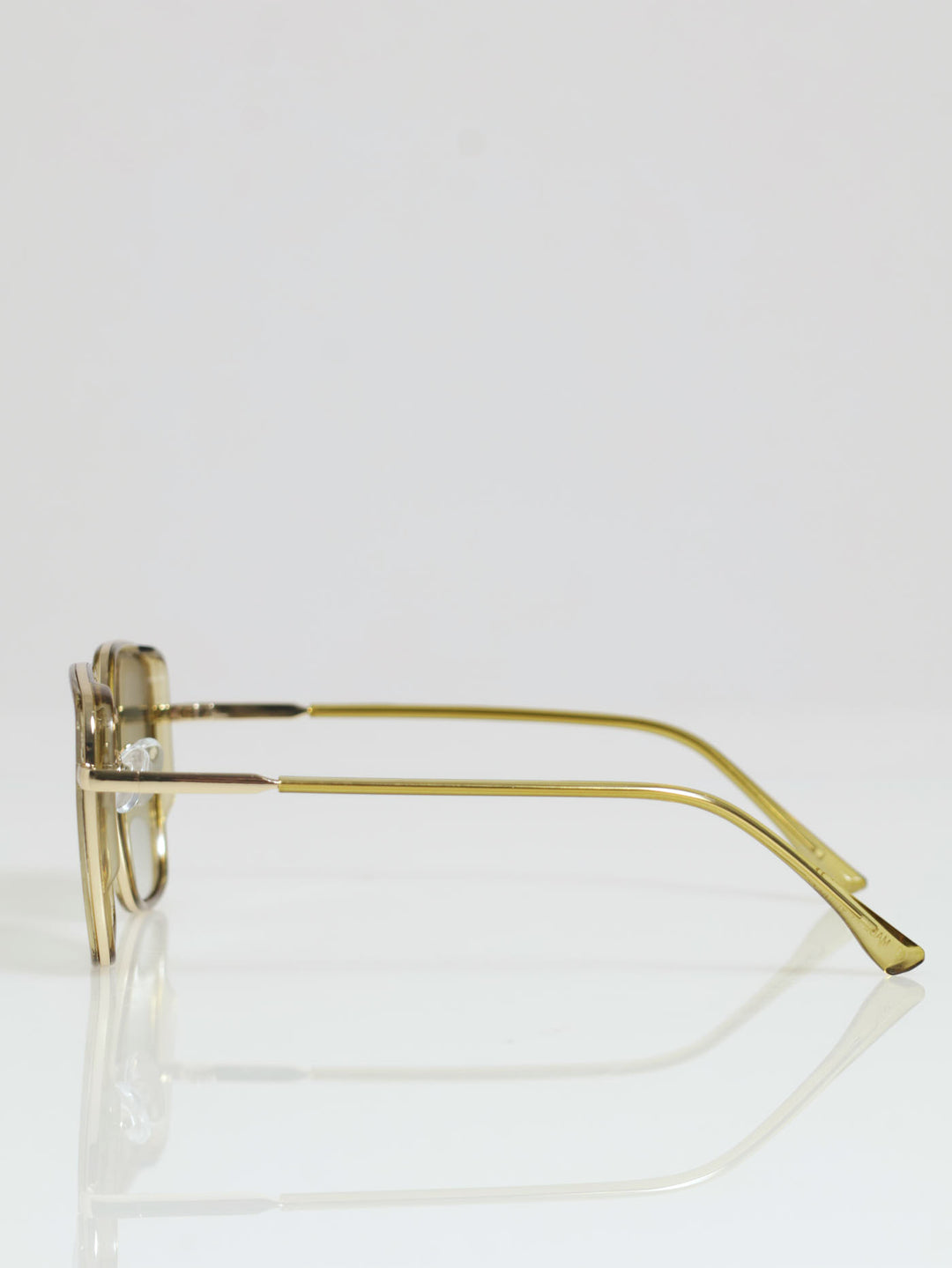 Small Double Rim Square Sunglasses - Olive