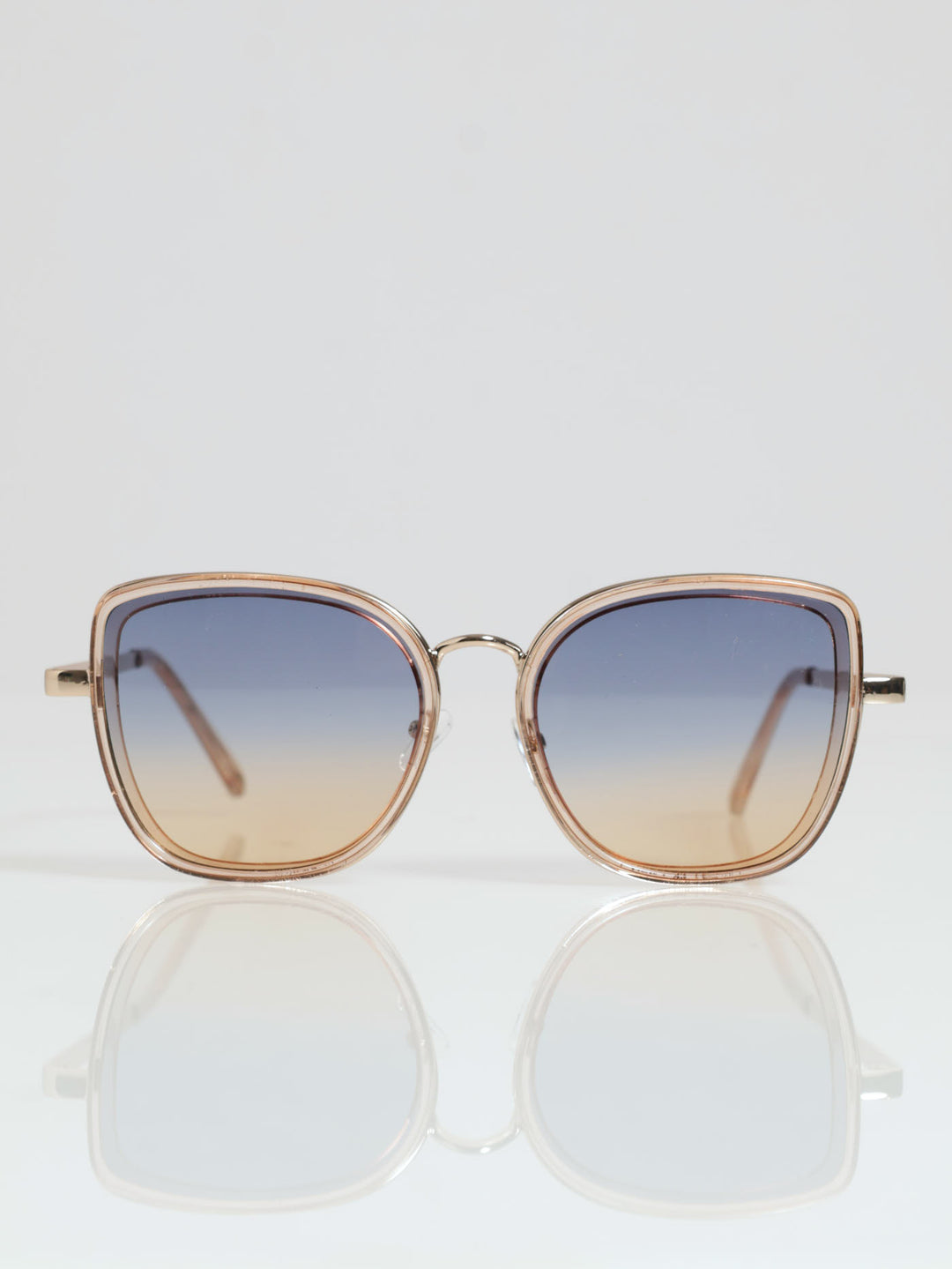 Ombre Lens Cateye Sunglasses - Gold