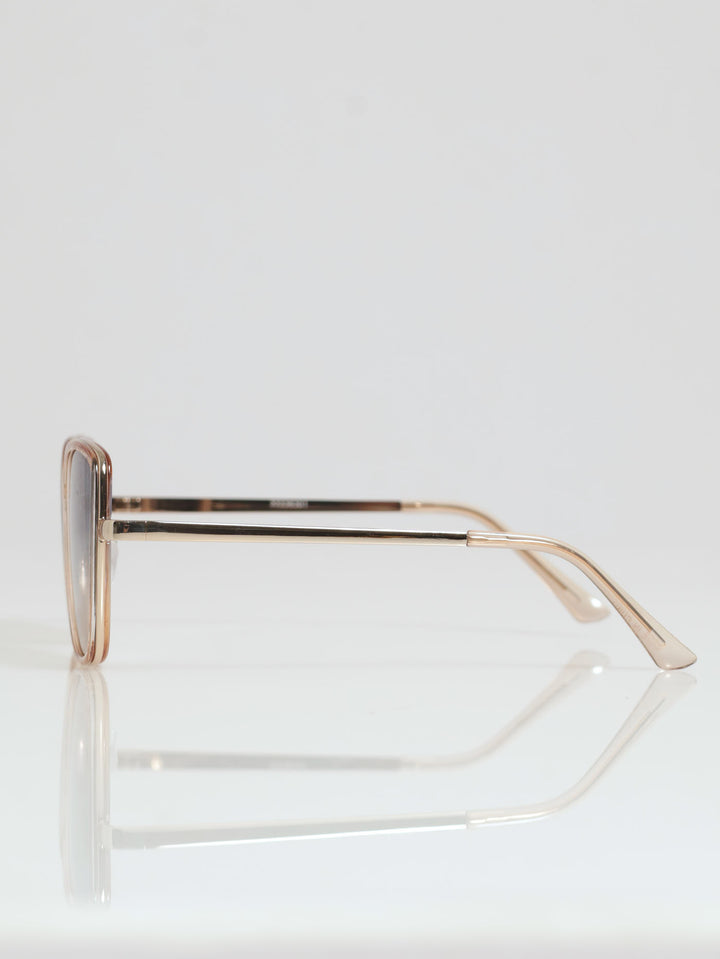 Ombre Lens Cateye Sunglasses - Gold