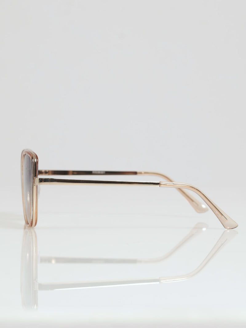 Ombre Lens Cateye Sunglasses - Gold