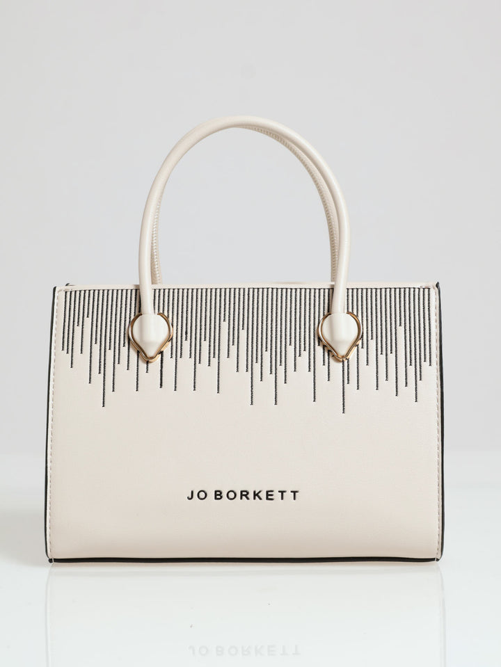 Tear Drop Small Shopper Bag - White