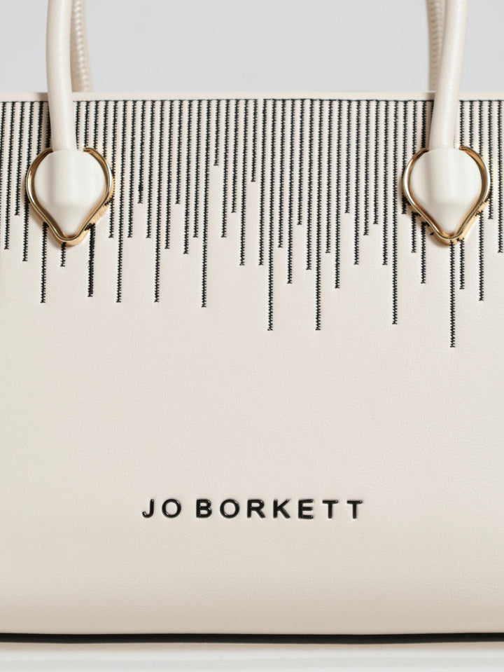 Tear Drop Small Shopper Bag - White