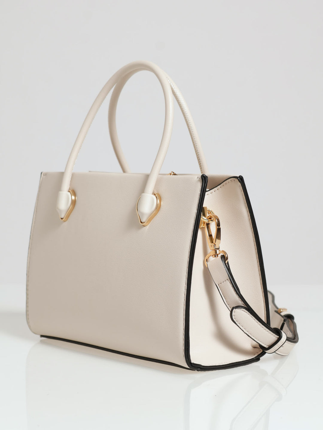 Tear Drop Small Shopper Bag - White