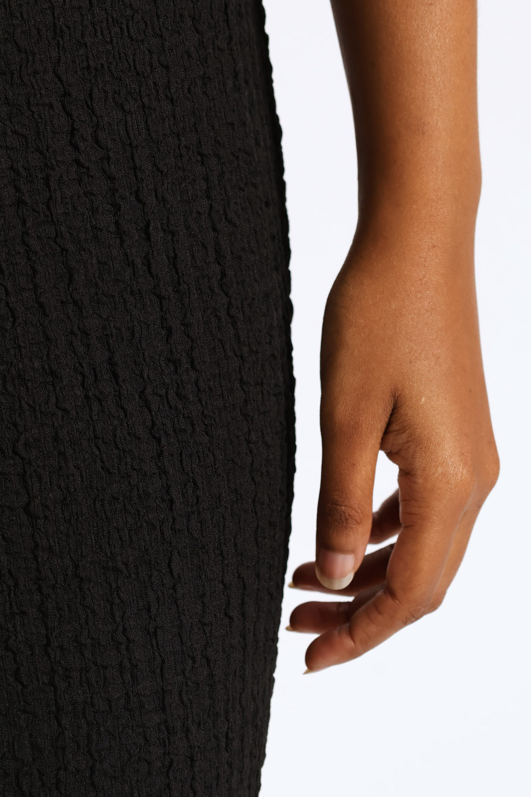 Built Up Racer Column Midi Dress - Black