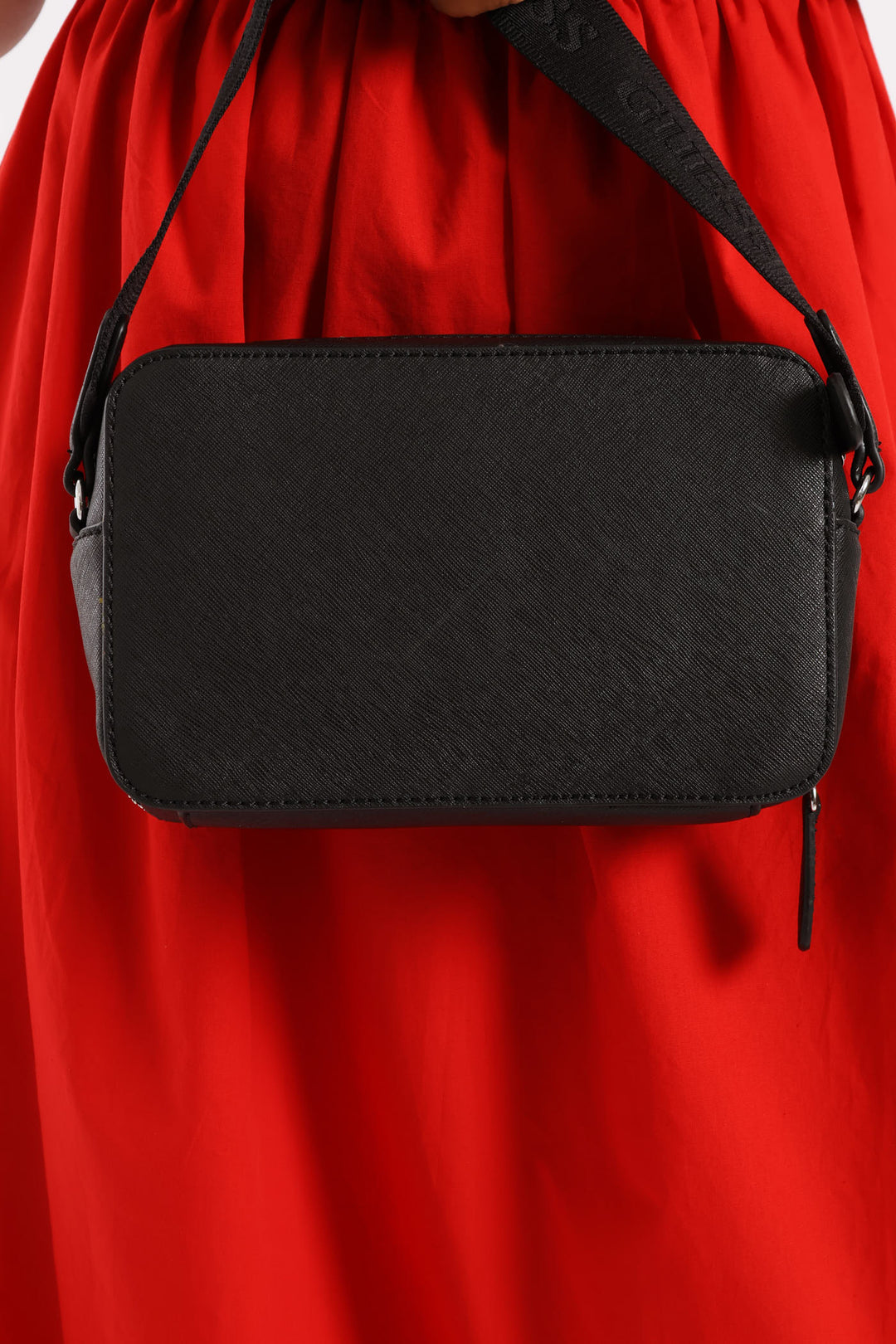 Viviette Mini Double Zip Crossbody Bag - Black