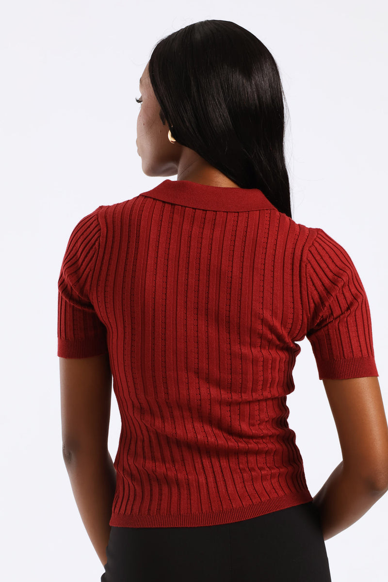 Golfer Tee - Maroon