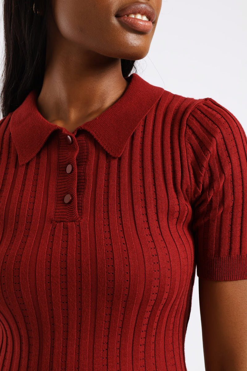 Golfer Tee - Maroon
