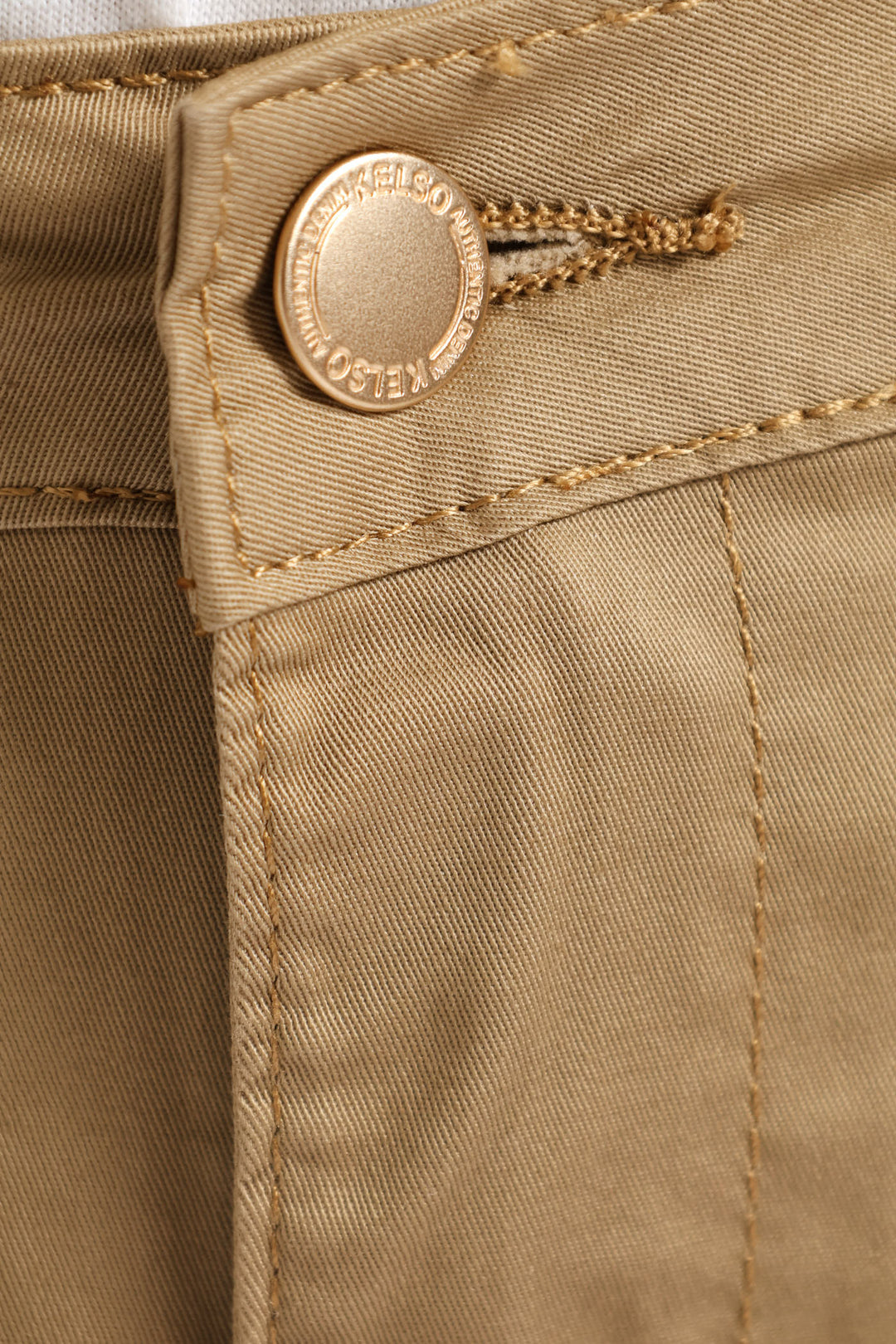 Stretch Sateen Mid Thigh Chino Short - Light Stone