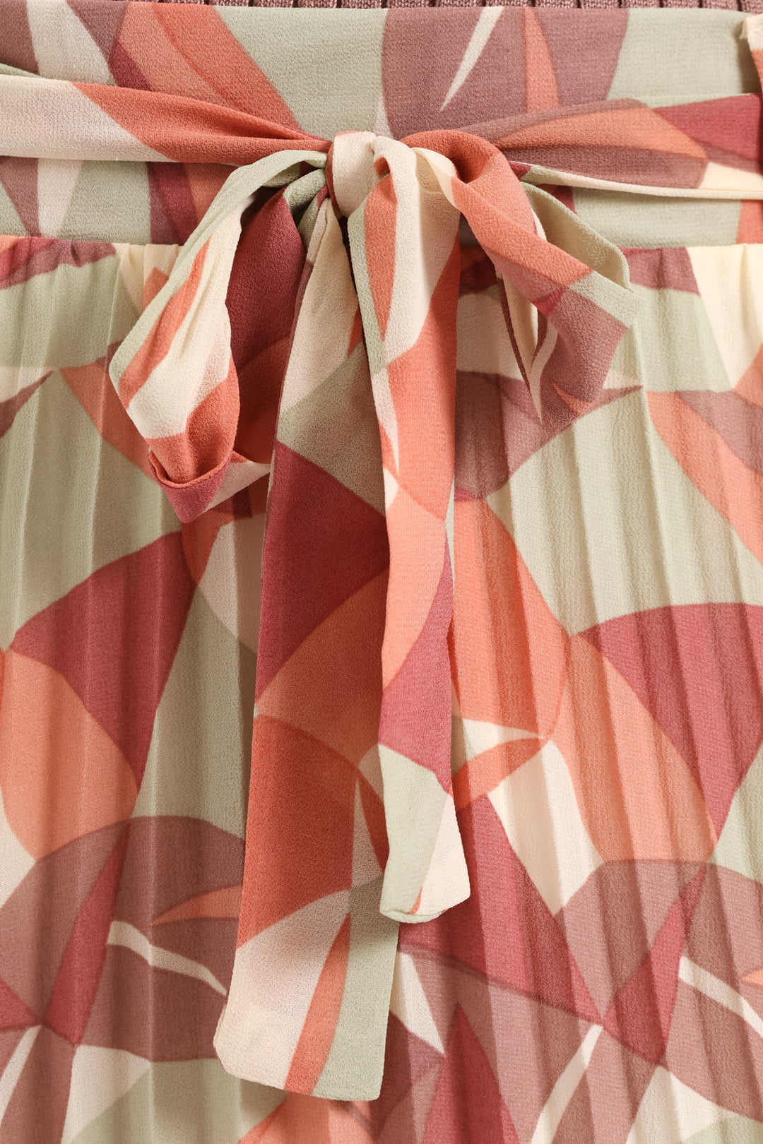 Geo Chiffon Pleated Midi Skirt - Multi