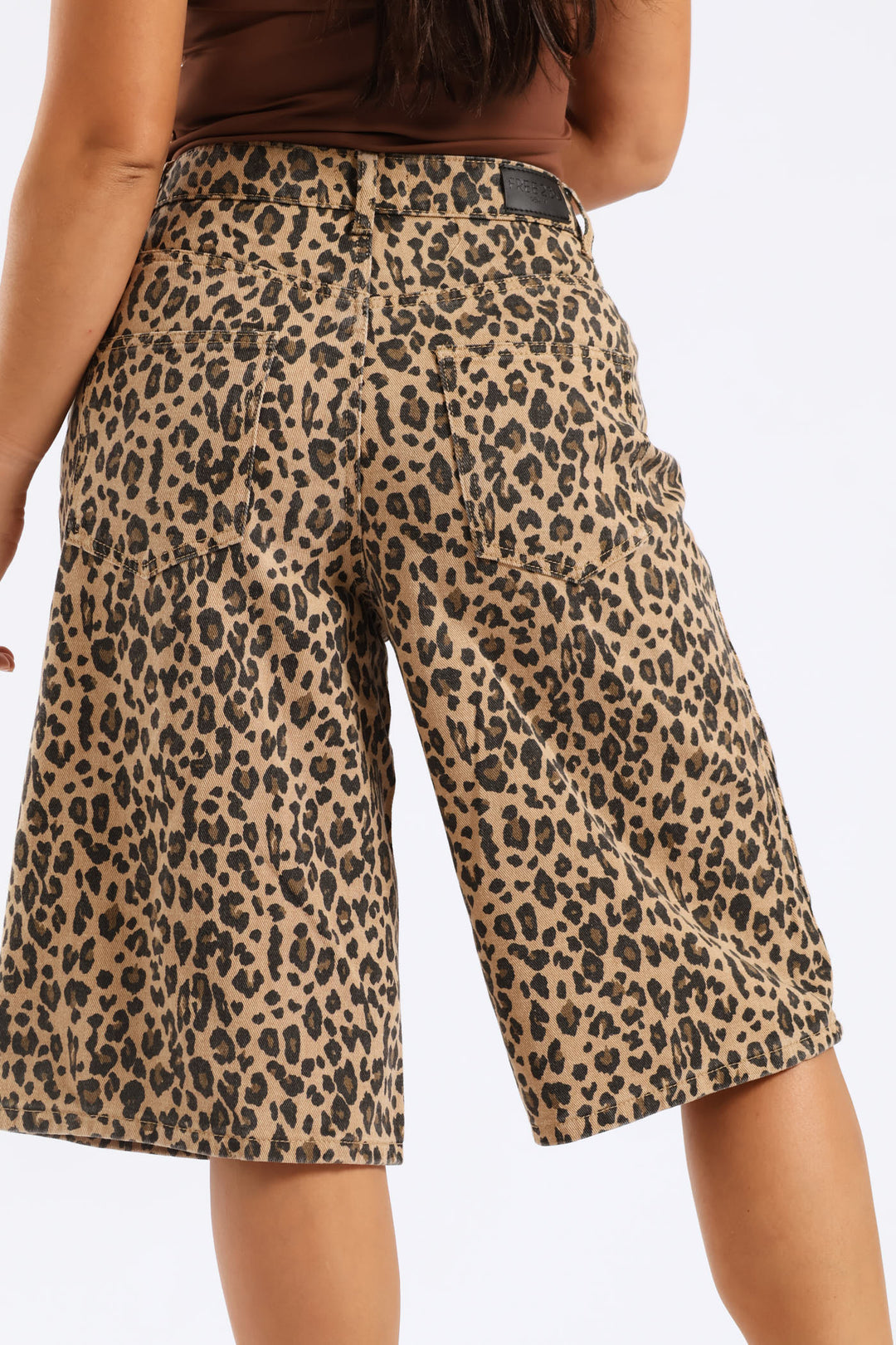 Leopard Print Jort - Beige