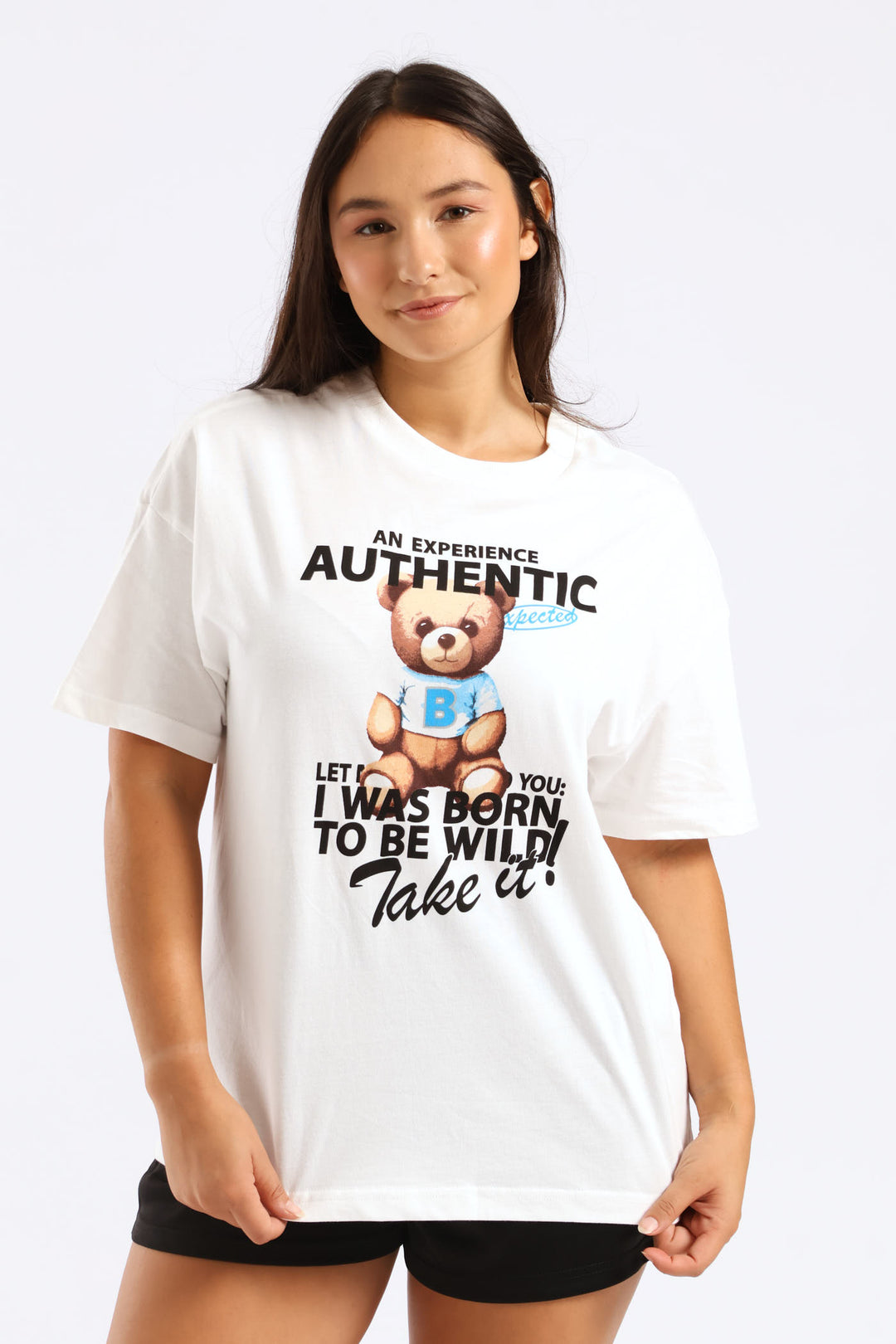 Oversized Teddy Tee - Cream