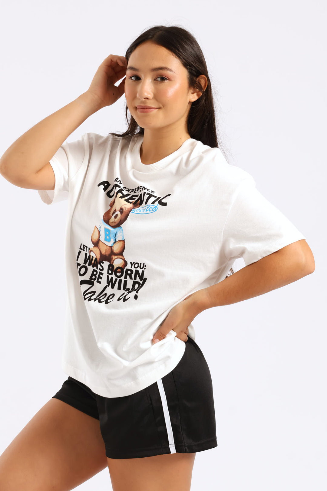 Oversized Teddy Tee - Cream