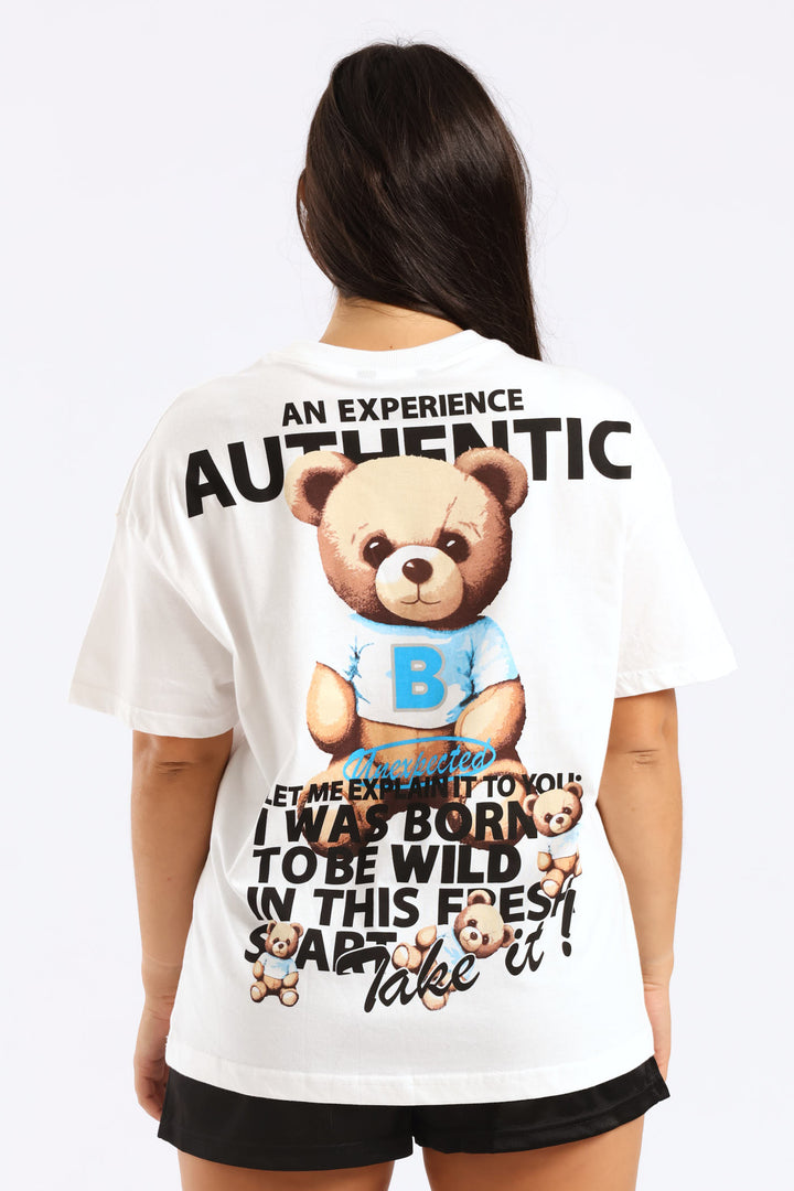 Oversized Teddy Tee - Cream