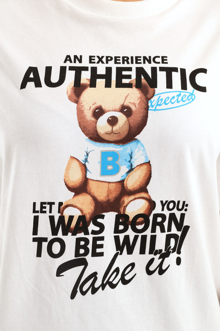 Oversized Teddy Tee - Cream