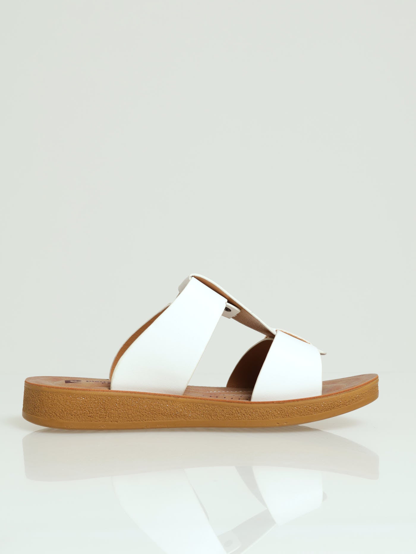 Ladies Senna Push In Buckle Sandal - White – Edgars