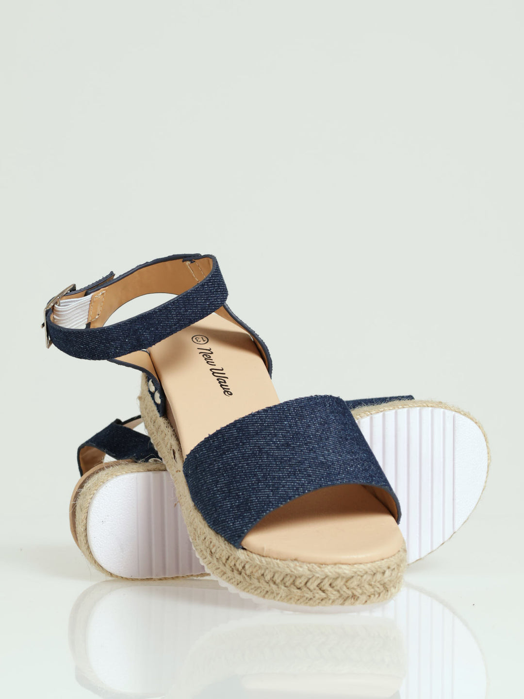 Girls Espadrille Wedge - Denim
