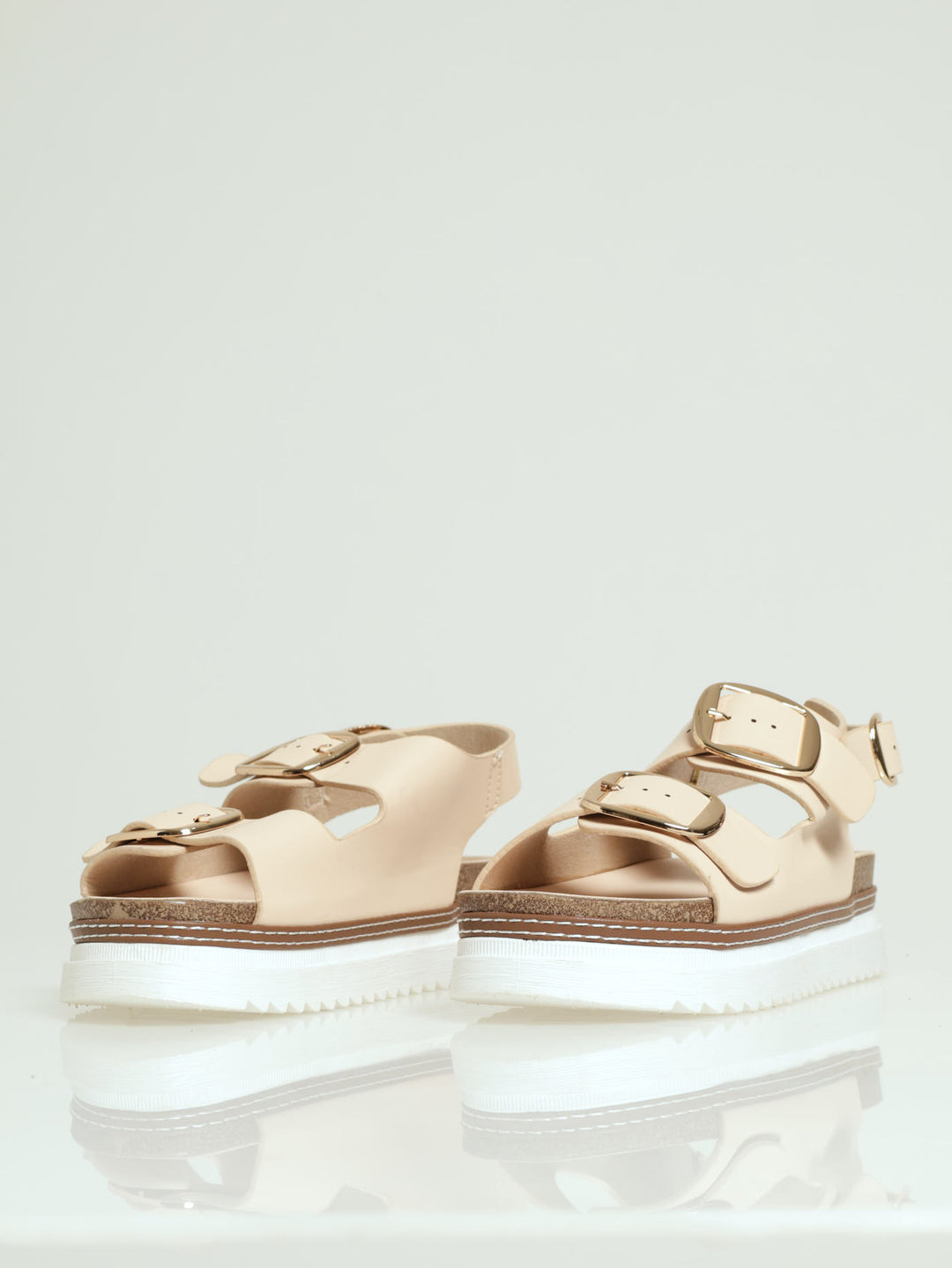 Jaden Backstrap Platform Sandal - Nude