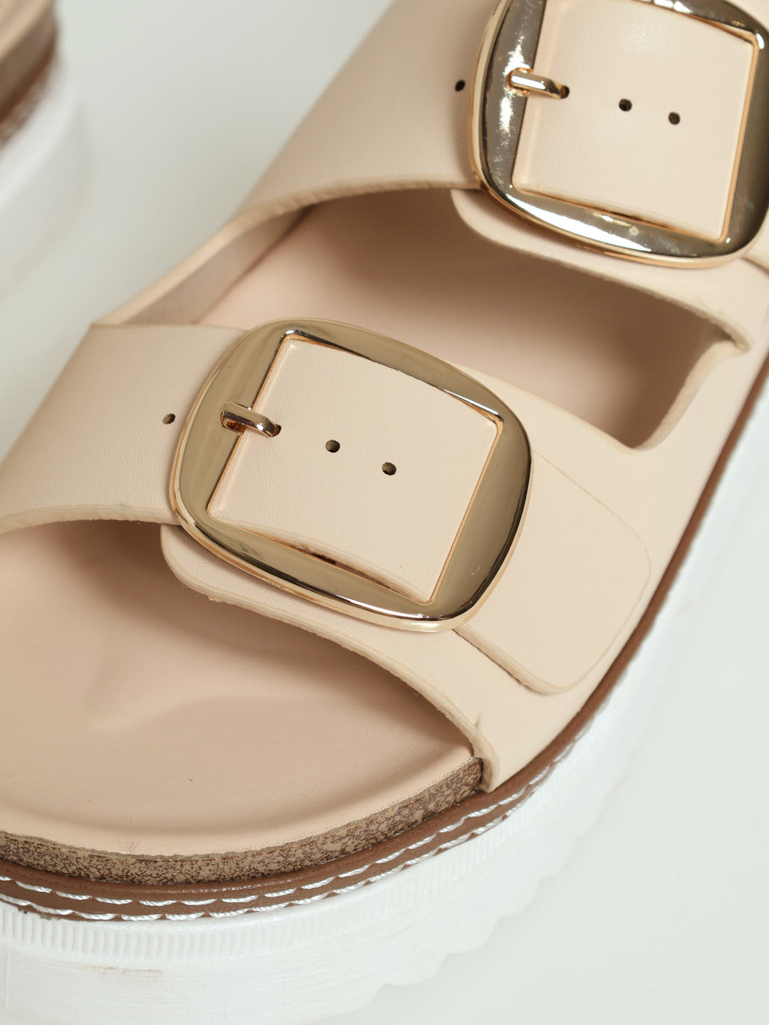 Jaden Backstrap Platform Sandal - Nude