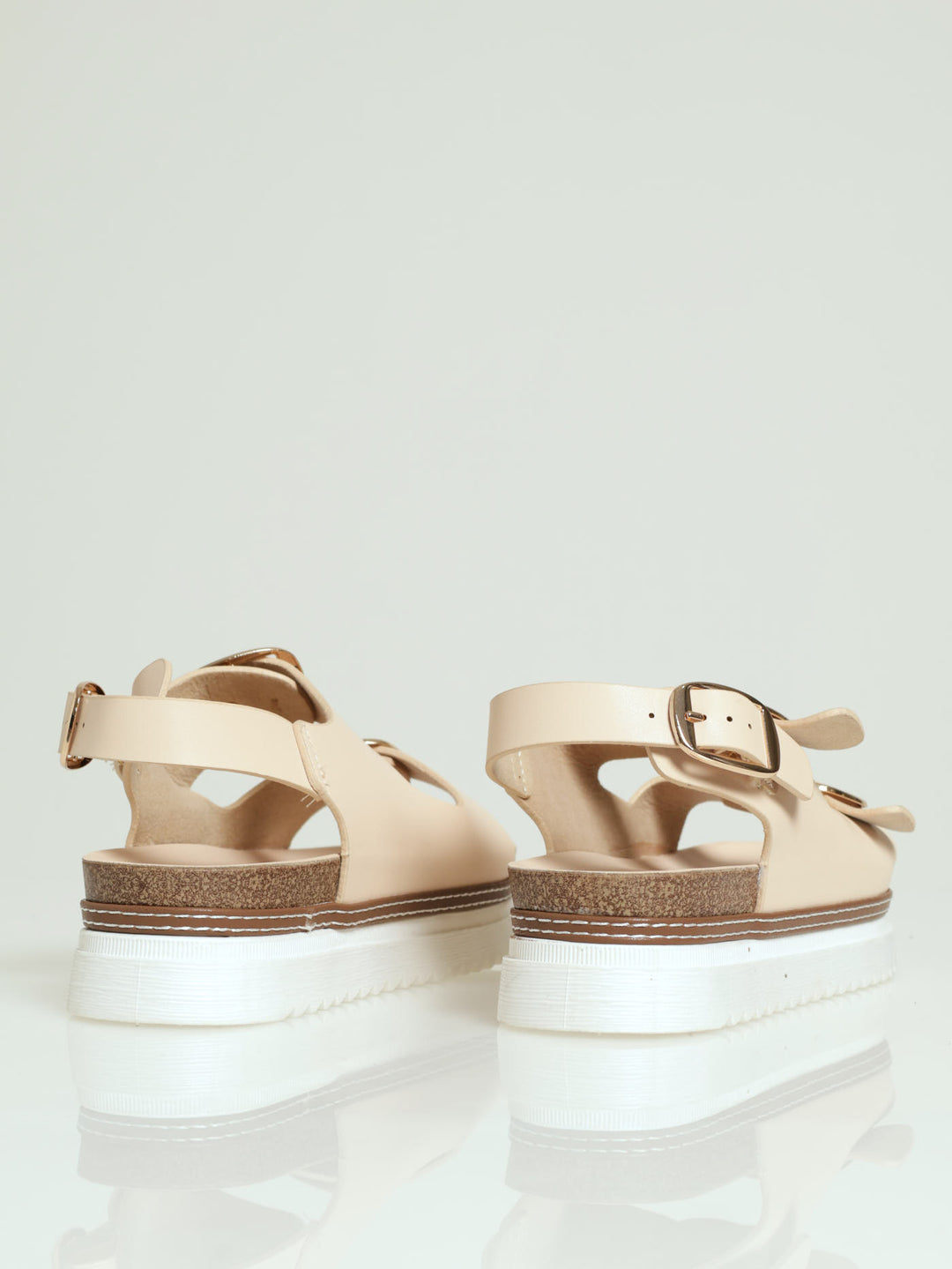 Jaden Backstrap Platform Sandal - Nude