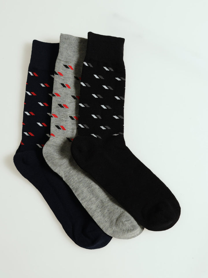 3 Pack Anklet Socks - Navy/Grey