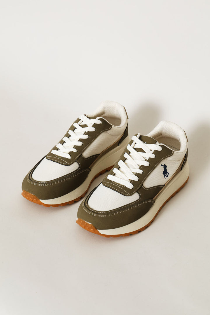 Essential Retro Runner - Stone/Olive
