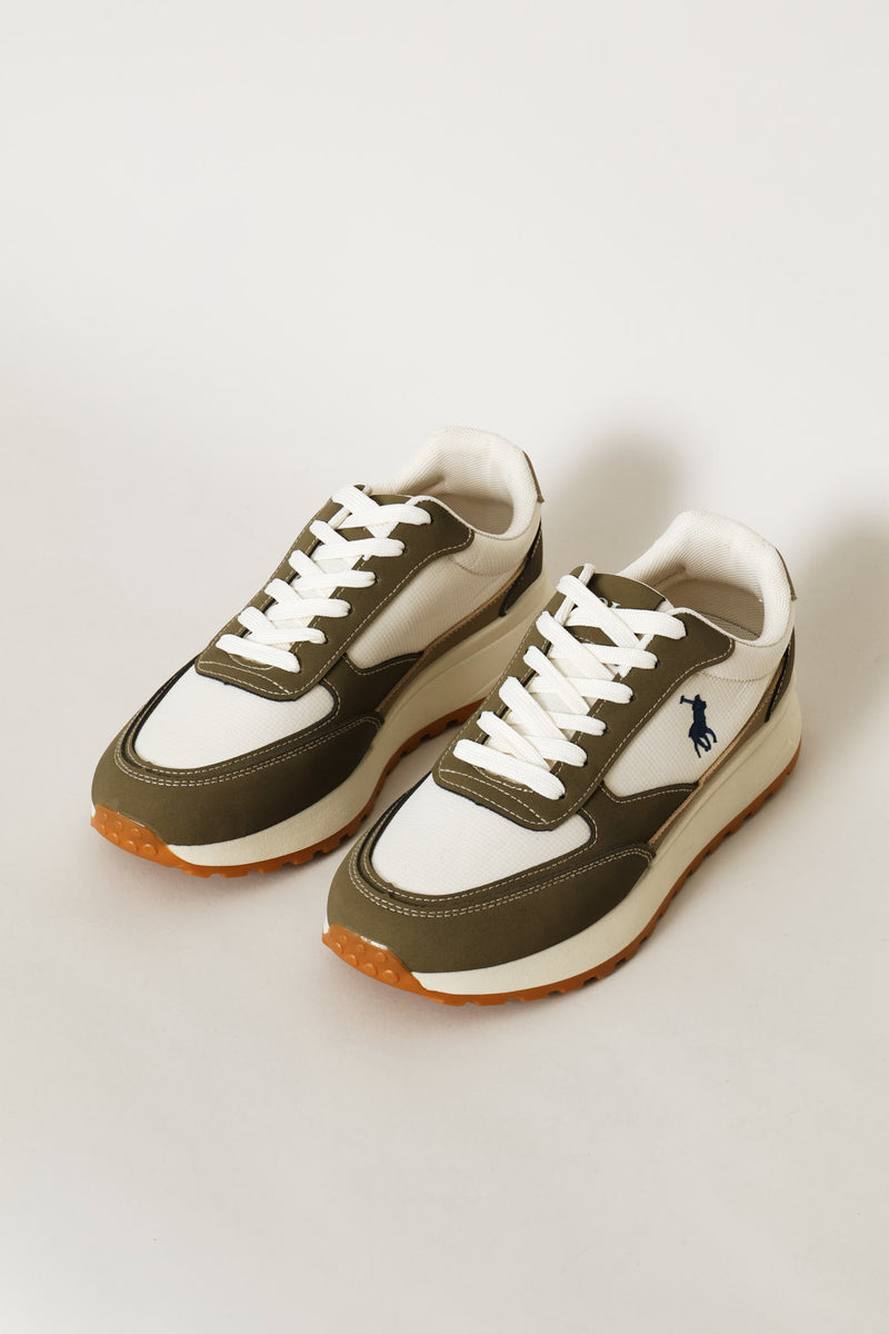 Essential Retro Runner - Stone/Olive