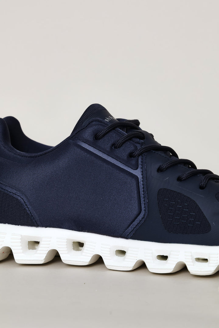 Steps Lace Up Trainer - Navy
