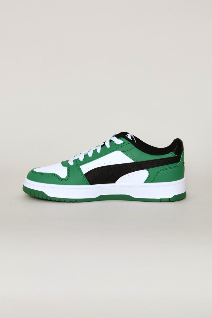 Boys Rebound Slam Lo Sneaker - White/Green