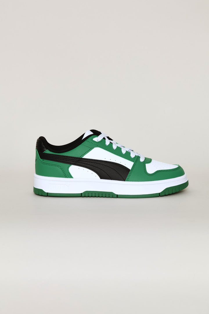 Boys Rebound Slam Lo Sneaker - White/Green