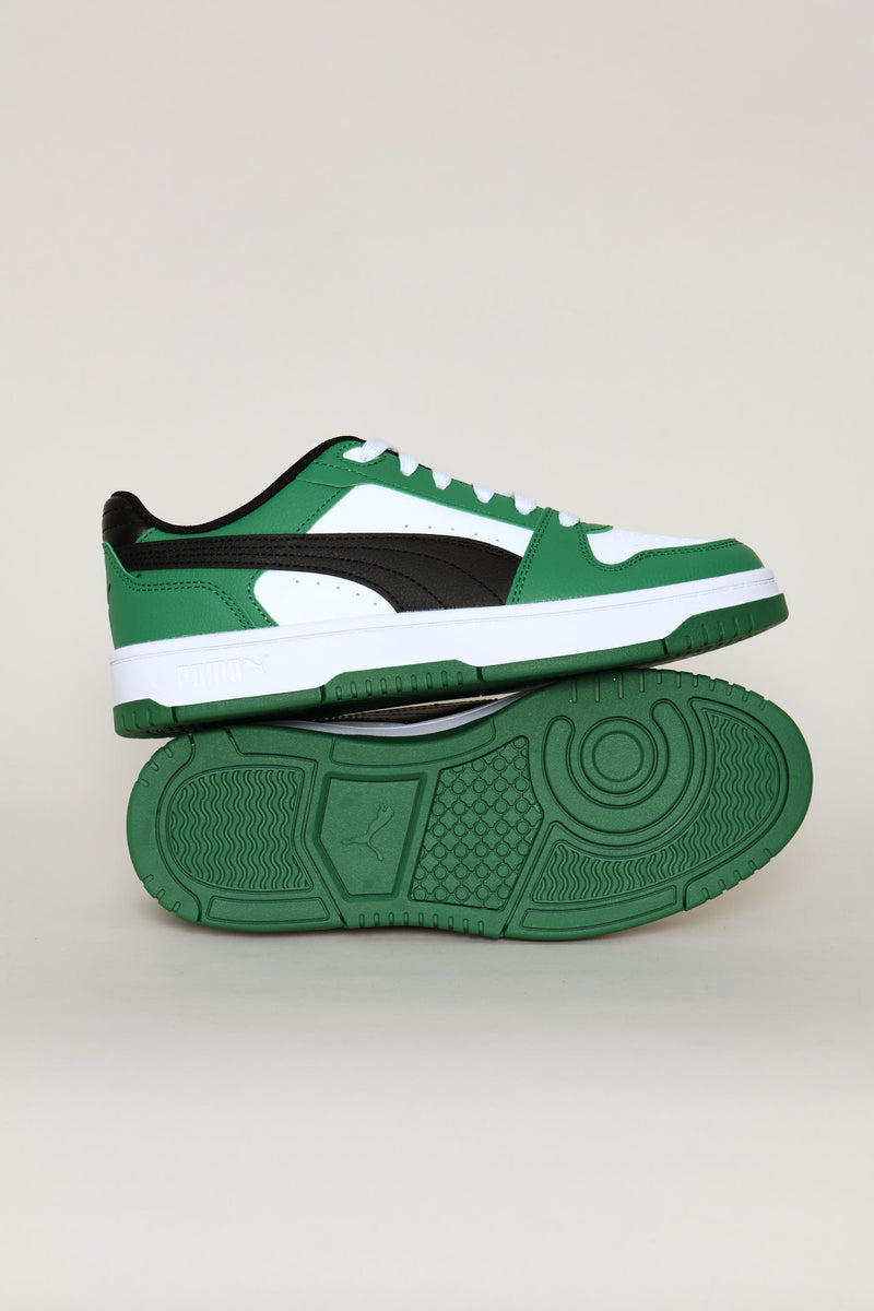 Boys Rebound Slam Lo Sneaker - White/Green